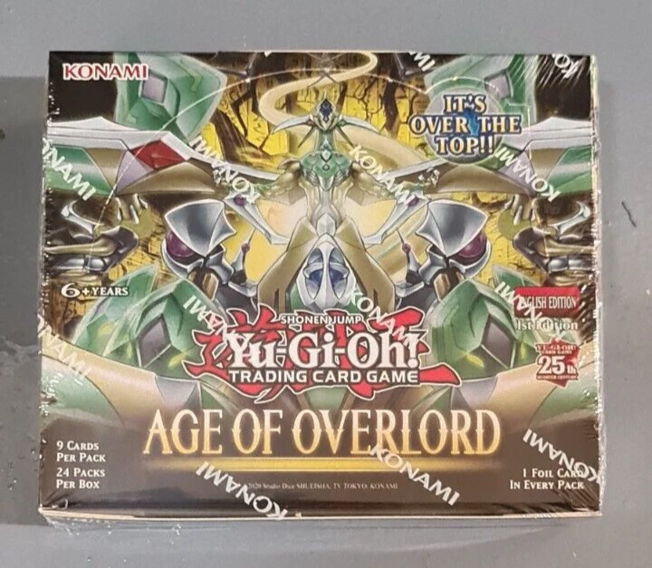 YuGiOh Age of Overlord : Sealed Booster Box of 24 Packs : 1st Edition